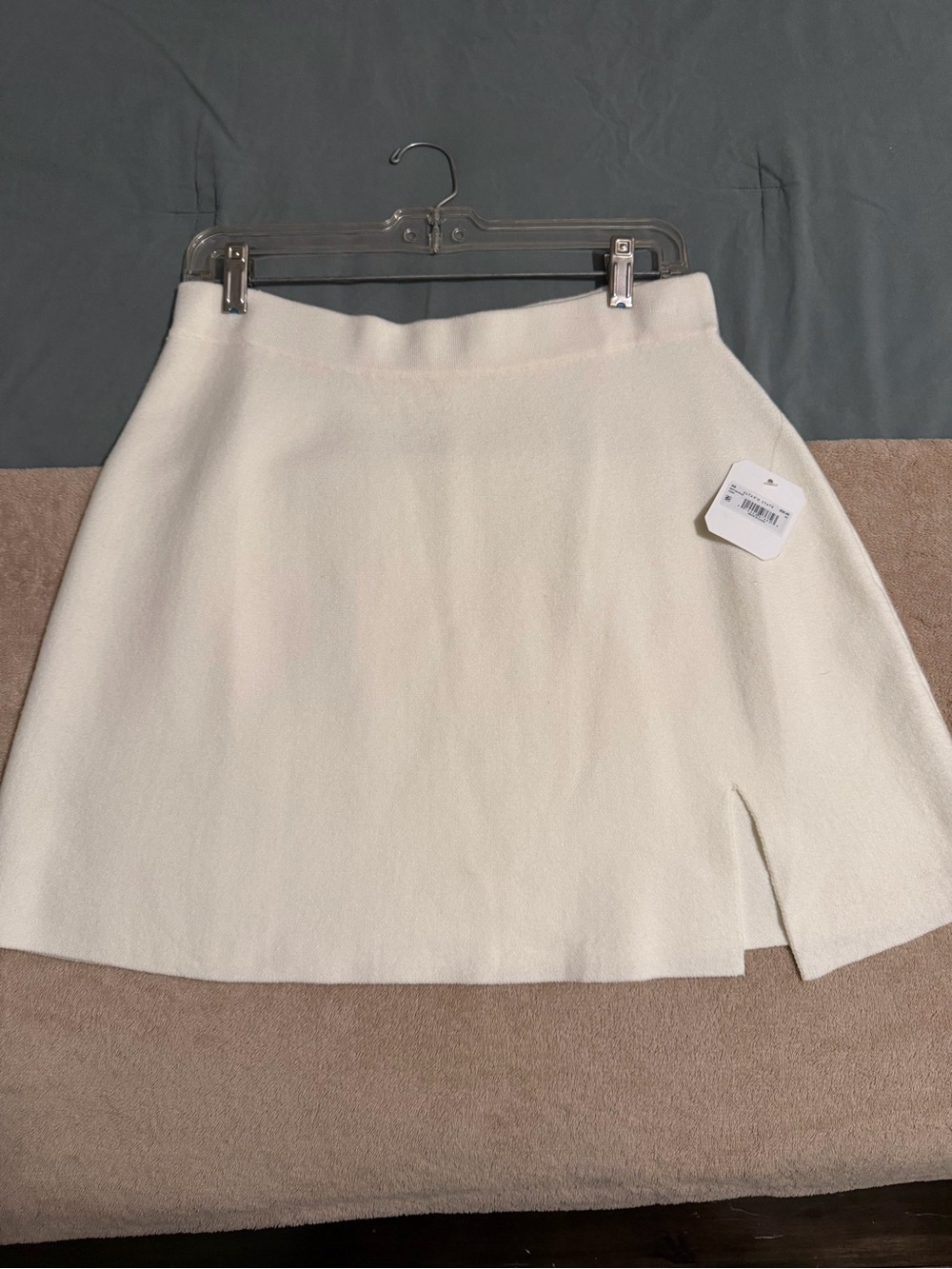 Altard State Women's Cream Mini Skirt with Side Slit NWT